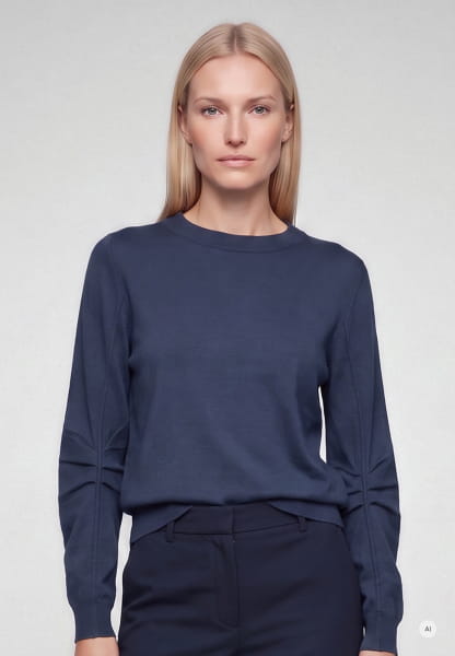 Sweater with pleated details
