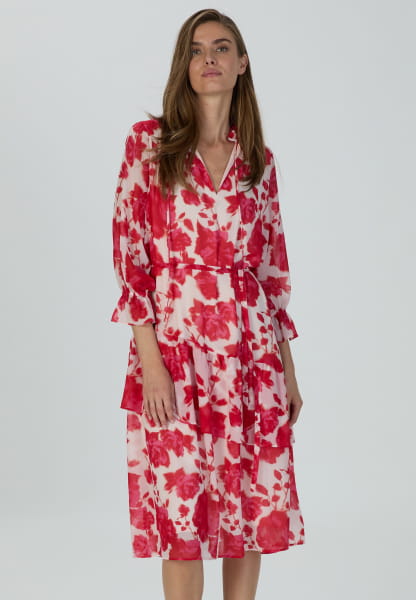 Dress with rose print