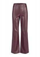 Flared pants made of soft faux leather