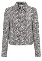 Jacket in blow-up herringbone jacquard