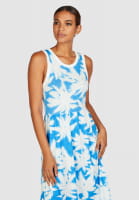 Jersey dress with palm tree print