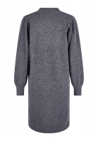 Knitted dress with puff sleeves