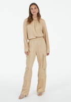 Trousers in matt satin