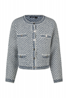 Strickjacke in zweifarbigem Diagonalmuster