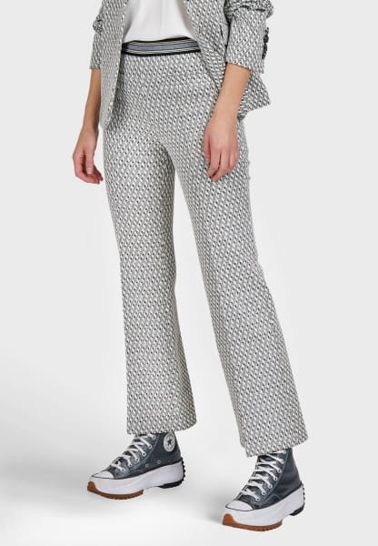 Easy-kick pants in lurex jacquard