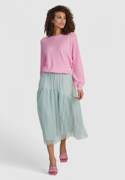Round neck sweater from cashmere mix