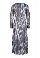 Mesh-Kleid mit Leoprint