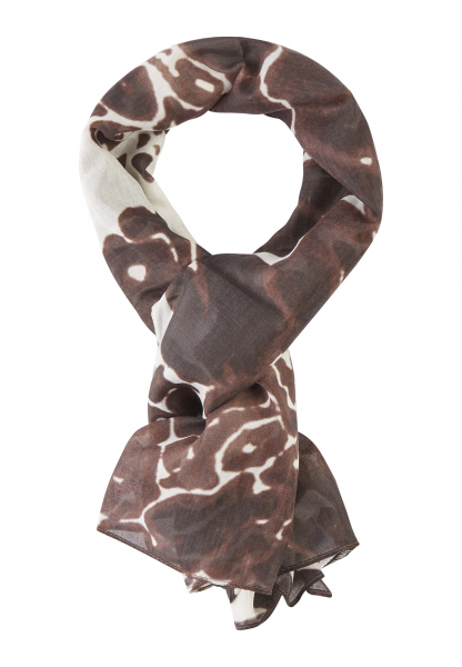 Silk scarf with jungle print