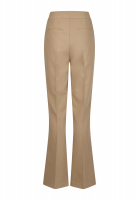 Cropped flared trousers in soft double fabric