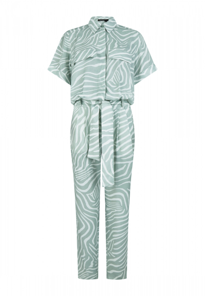 Overall with zebra print