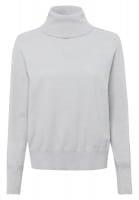 Turtleneck sweater with ribbed contrasting elements