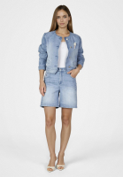 Jeansjacke ohne Kragen