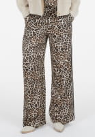 Pyjamahose mit Leoprint und Streifen