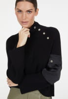 Sweater with Satin Pockets