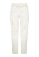 Stretch satin cargo trousers