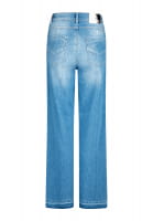 Wide-Leg-Jeans mit Kontrastsaum
