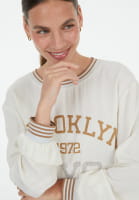 Satin-Top mit College-Print