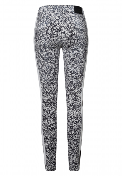 Skinny-fit trousers with striking minimal print