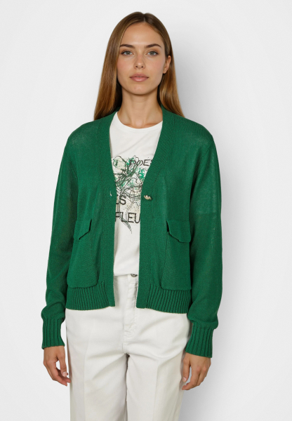 Cardigan Strickjacke mit aufgesetzten Taschen