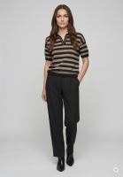 Polo shirt with block stripes