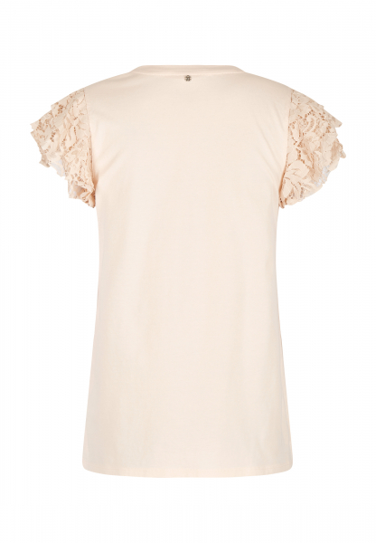 T-shirt with lace sleeves