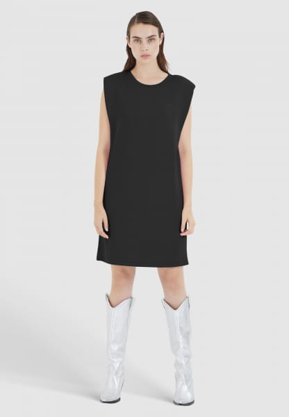 Jerseykleid mit Schulterpolstern