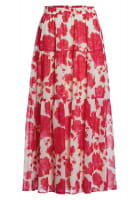 Maxi skirt with rose print