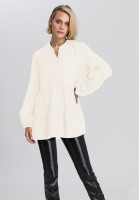 Blouse in a decorative stripe look with metallic yarn