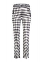 Cropped trousers with houndstooth pattern