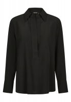 Blouse with polo collar