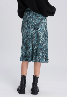 Midi skirt with detailed reptile print