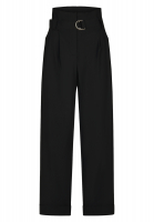 Paperbaghose aus technischem Jersey