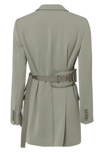 Tight blazer with combat belt made from easy-care material