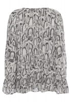 Bluse mit Snakeprint aus Viskose Chiffon