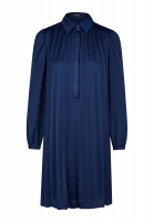 A-line dress with partial pleating
