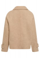 Caban jacket with herringbone pattern
