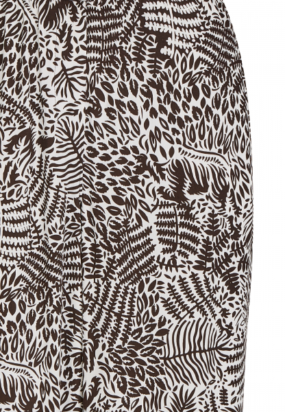 Jungle print slip-on trousers