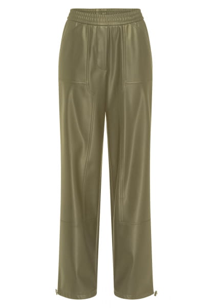 Kunstleder-Hose im Workwear-Look