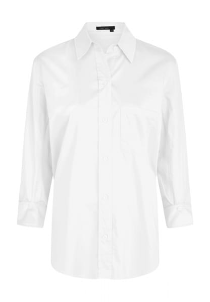 Cotton satin oversize shirt