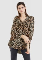 Viscose blouse with leopard print