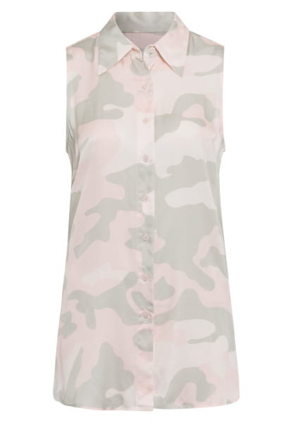 Shirt blouse in camouflage print