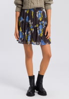Rock mit Ethno-Blumen-Druck