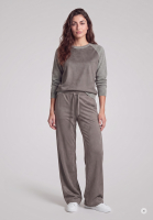 Sweater with faux leather