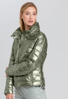 Outdoor jacket metallic-look