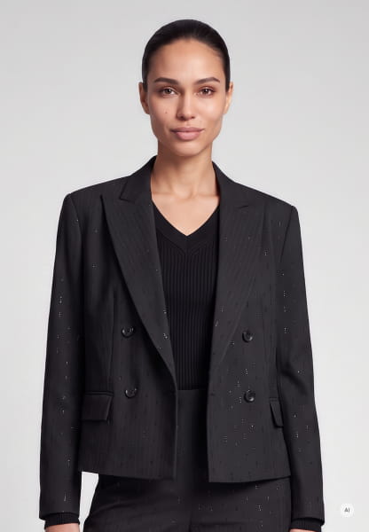Doppelreiherblazer mit Strass