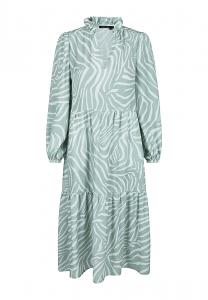 Midi dress with zebra print