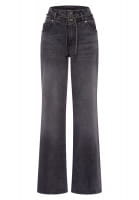 Wide Leg Jeans mit Schmuckkordel