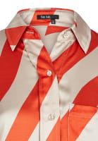 Shirt blouse with diagonal block stripes