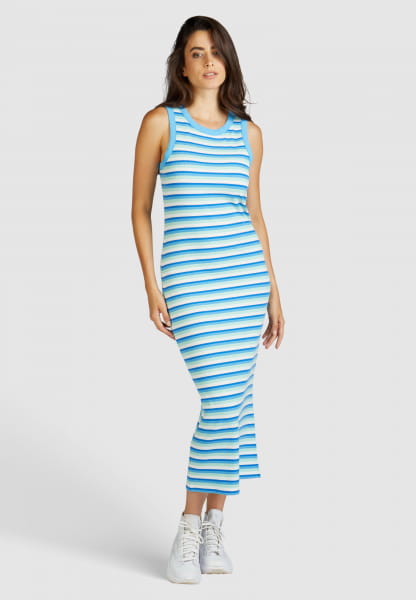 Tank top dress with a striped pattern