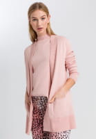 Basic cardigan with rib details